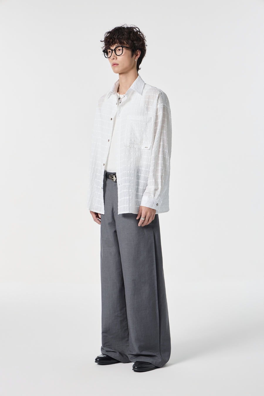 White Textured Air Shirt View 9 | Weezy