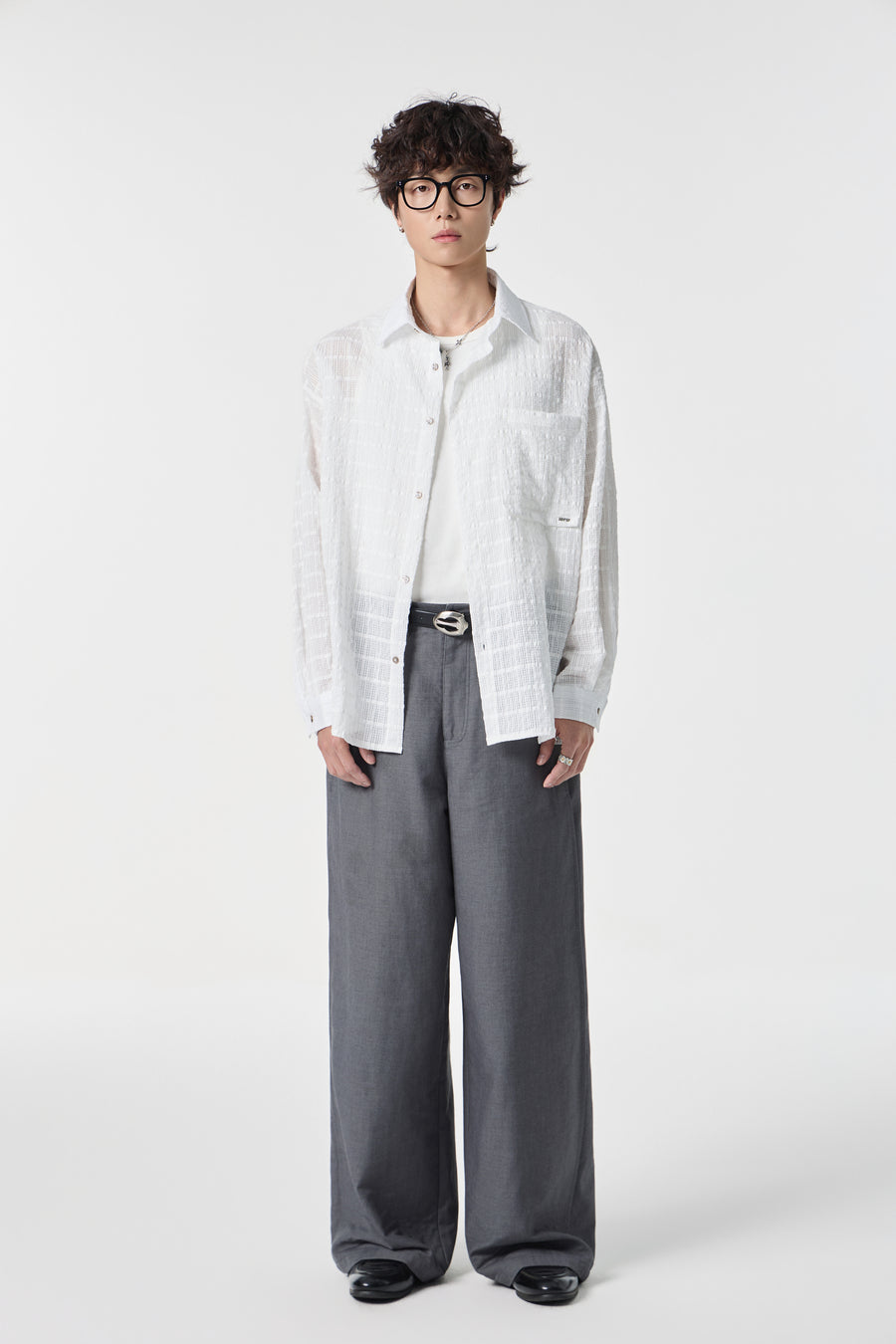 White Textured Air Shirt Lifestyle view | Weezy