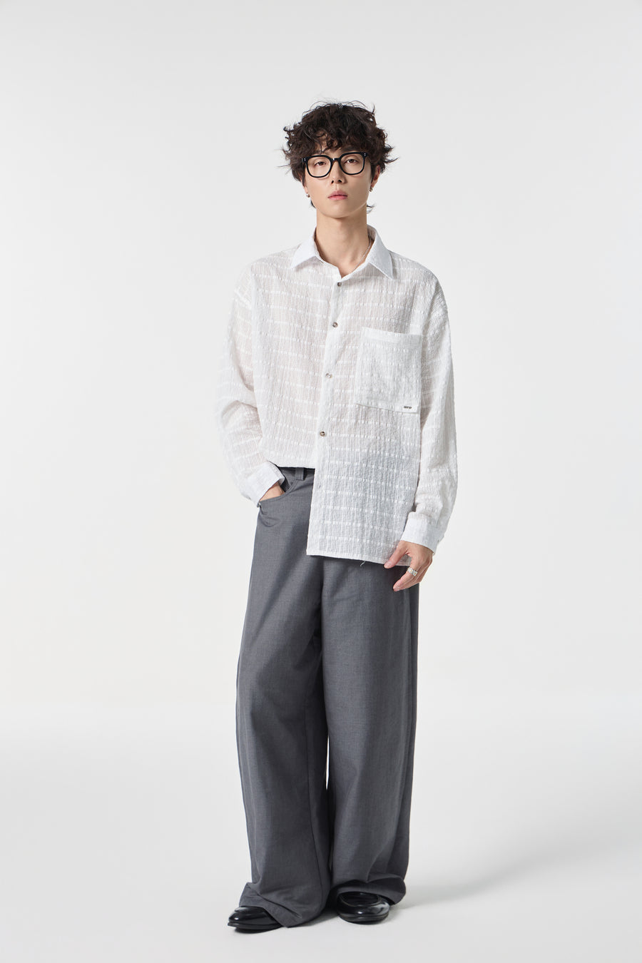 White Textured Air Shirt View 11 | Weezy