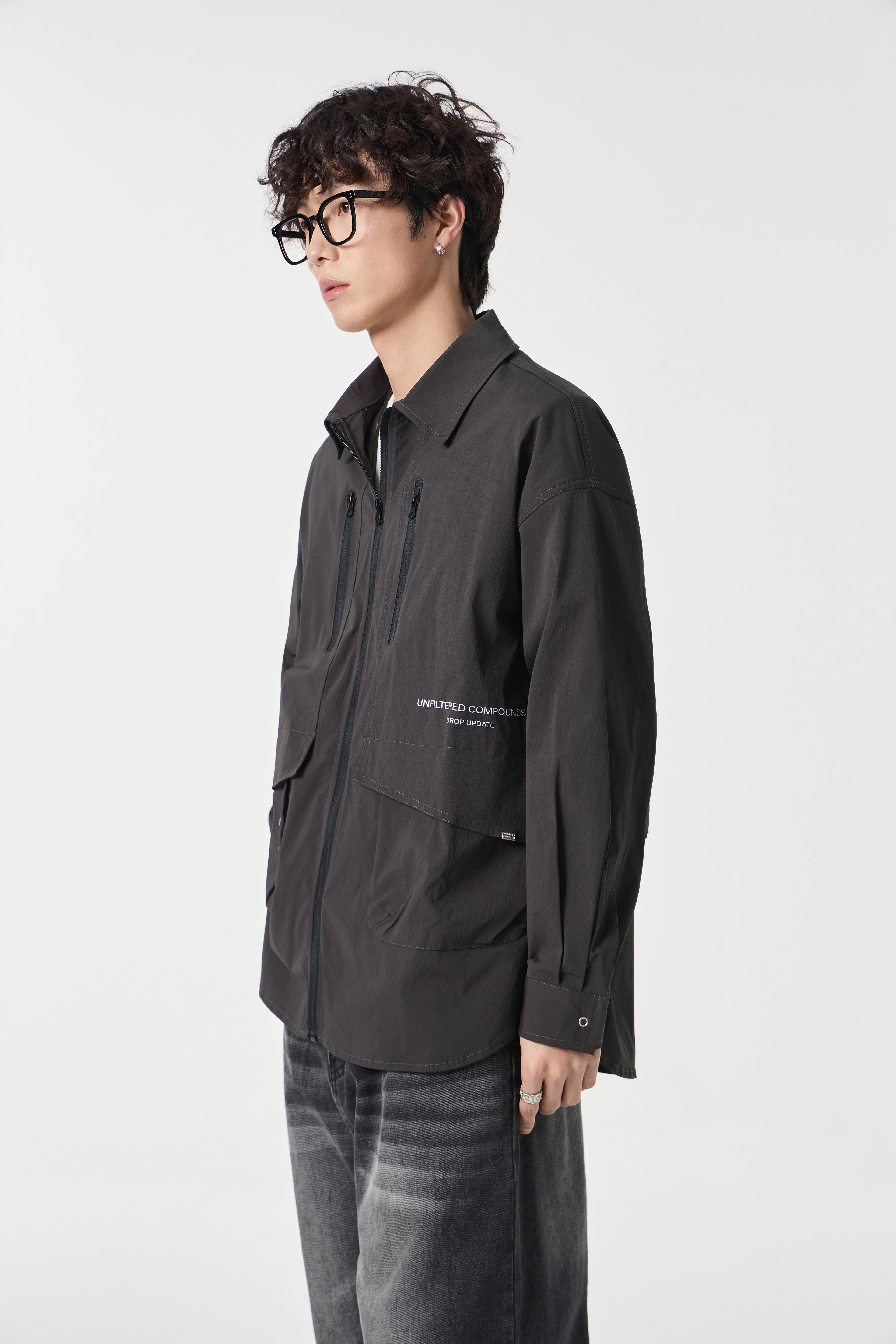 Black Urban Modular Jacket Model view | Weezy