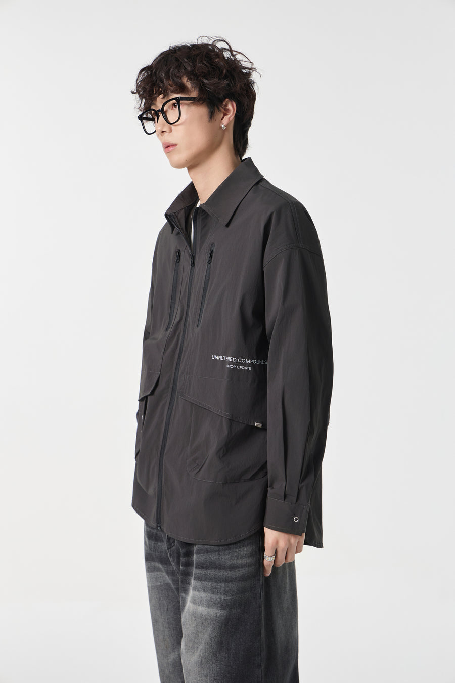 Black Urban Modular Jacket Model view | Weezy