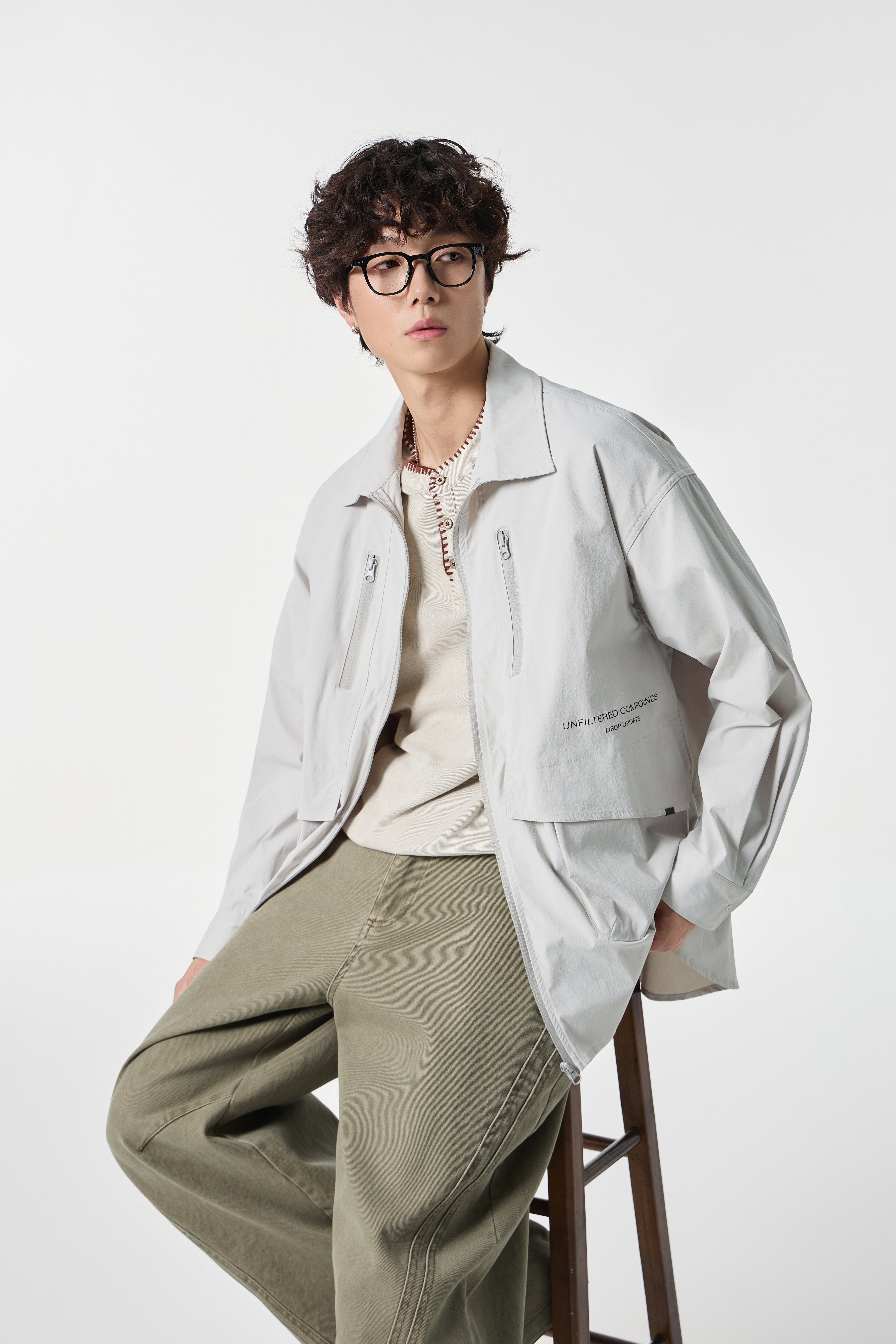 Grey Urban Modular Jacket Detail view | Weezy