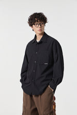 Geographic Black Tech Utility Overshirt Back view | Weezy