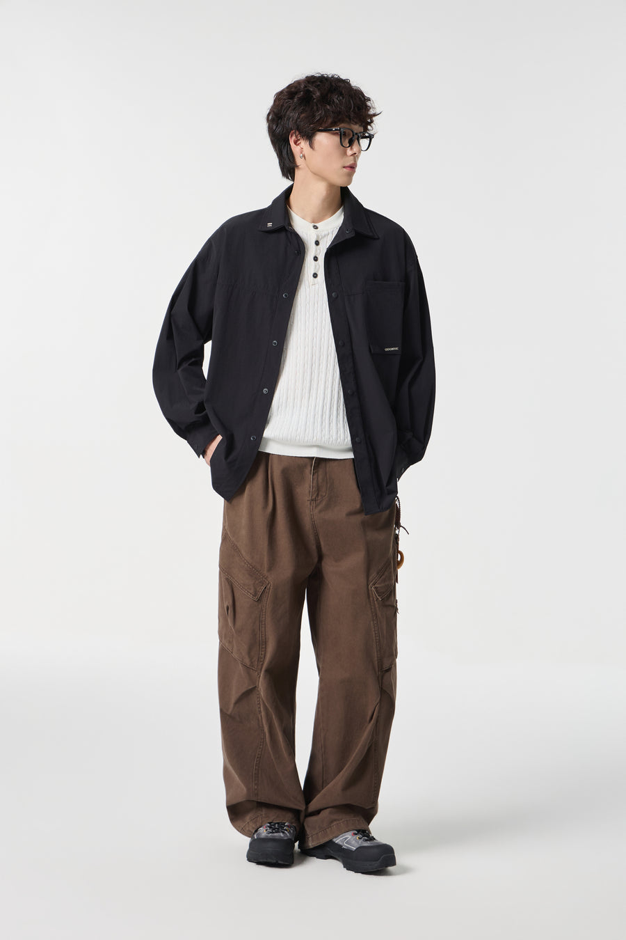 Geographic Black Tech Utility Overshirt View 9 | Weezy