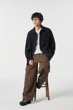 Geographic Black Tech Utility Overshirt Lifestyle view | Weezy