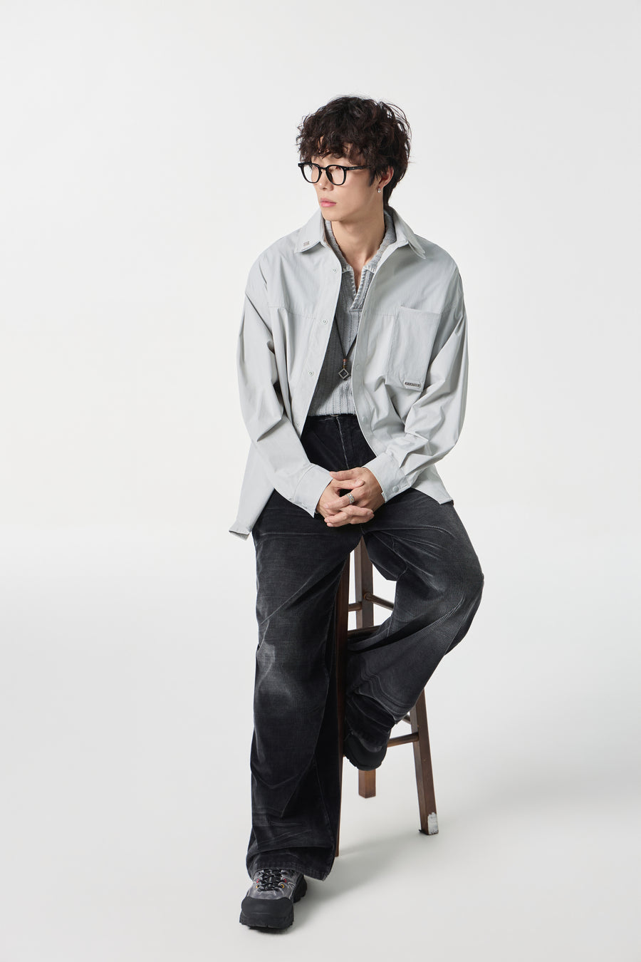 Geographic Grey Tech Utility Overshirt View 9 | Weezy