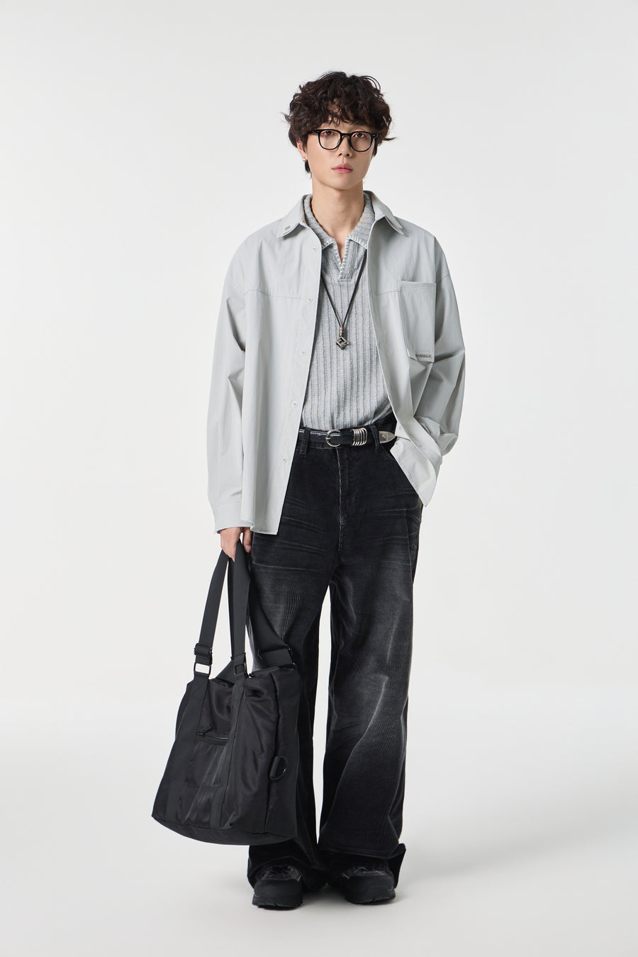 Geographic Grey Tech Utility Overshirt View 10 | Weezy
