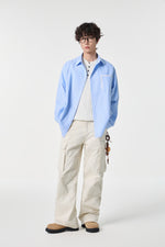 Soft Blue Contrast Pocket Oxford Shirt Flat lay | Weezy