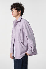 Lavender Contour Overshirt Close-up | Weezy