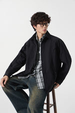 Jet Black Contour Overshirt Back view | Weezy