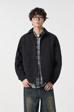 Jet Black Contour Overshirt Front view | Weezy