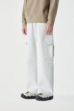 White Cargo Sweatpants Flat lay | Weezy