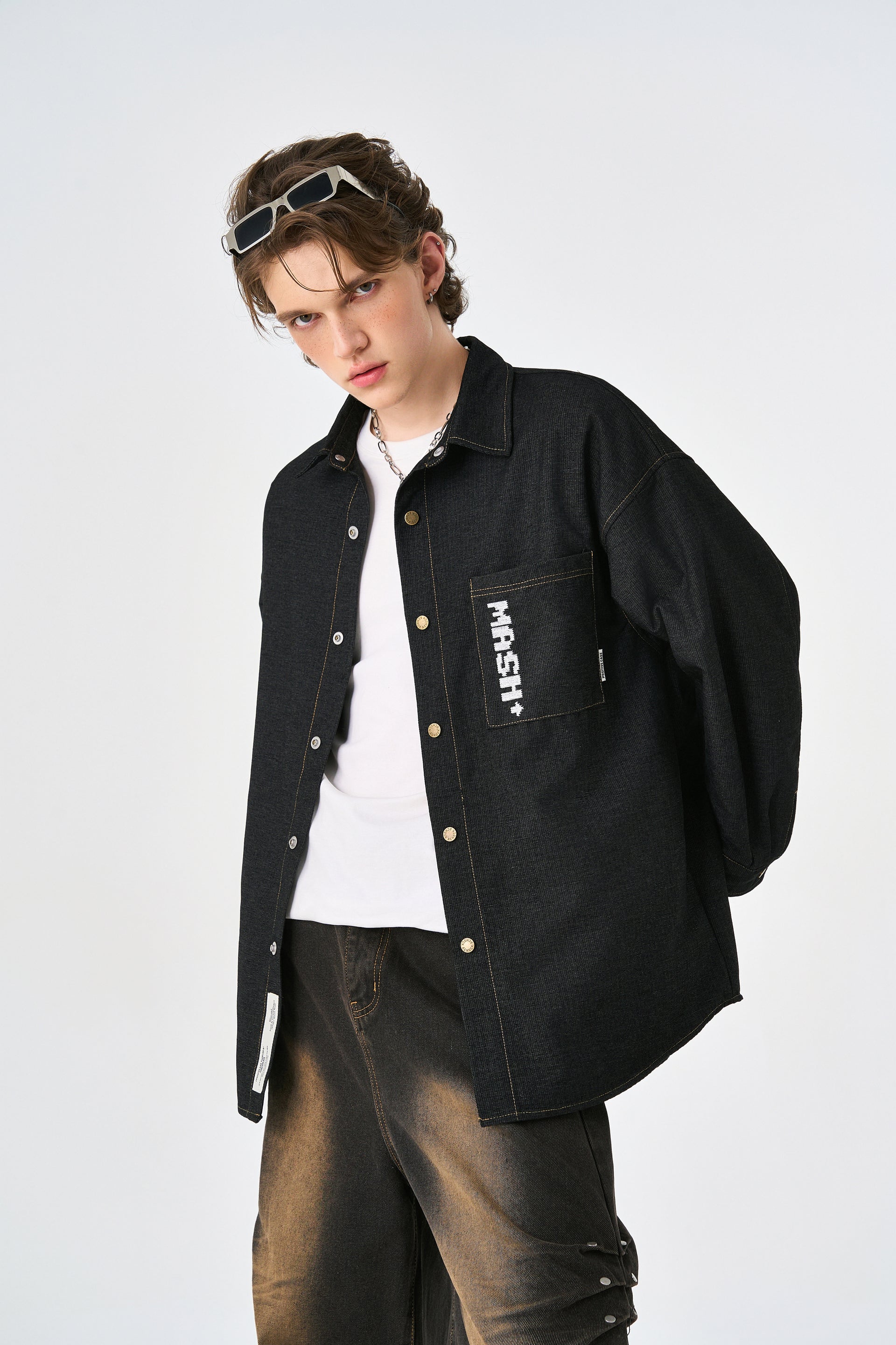 Black Twil Overshirt