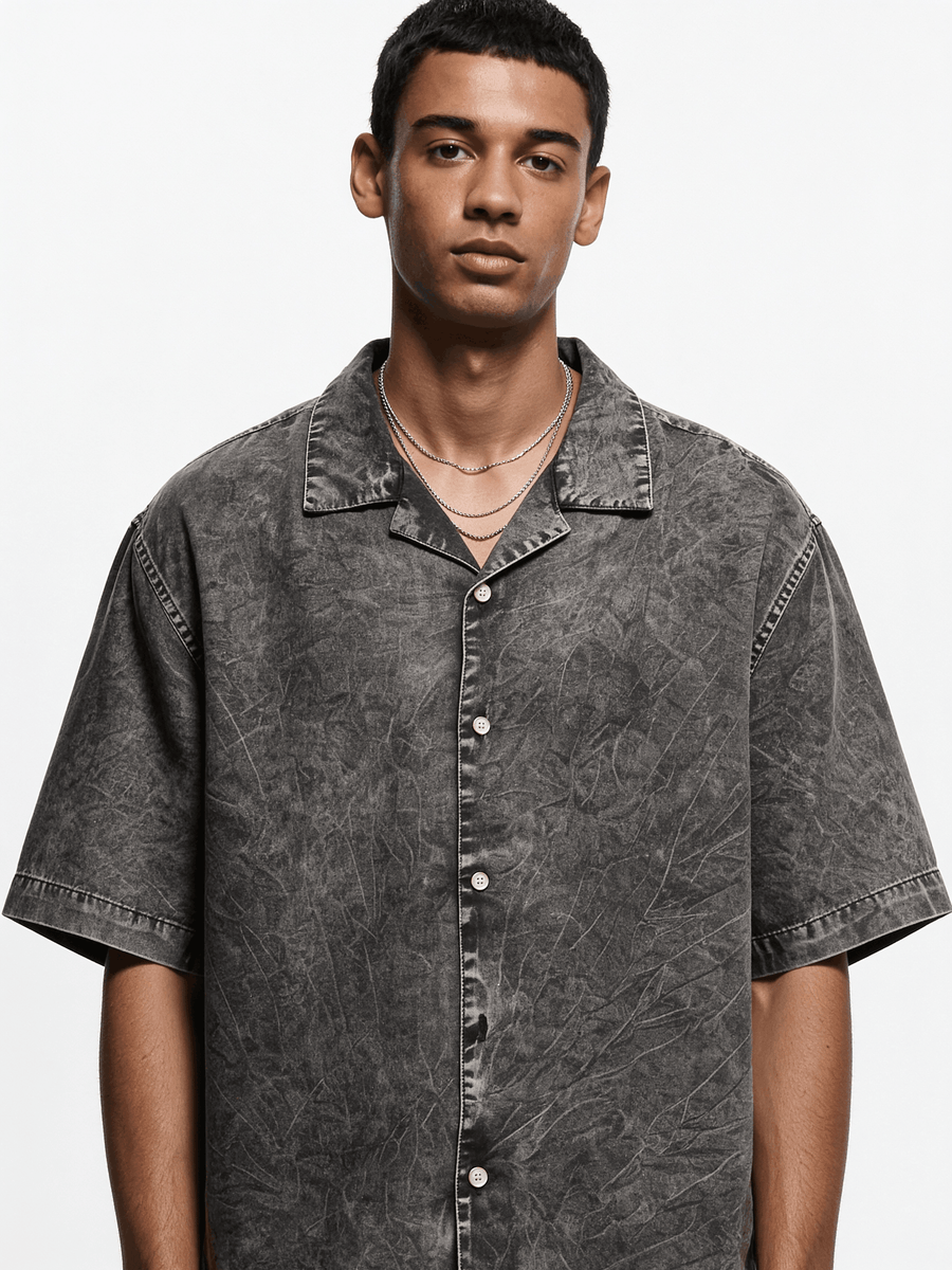 Acid Washed Shirt Side view | Weezy