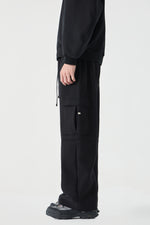 Jet Black Cargo Sweatpants Back view | Weezy