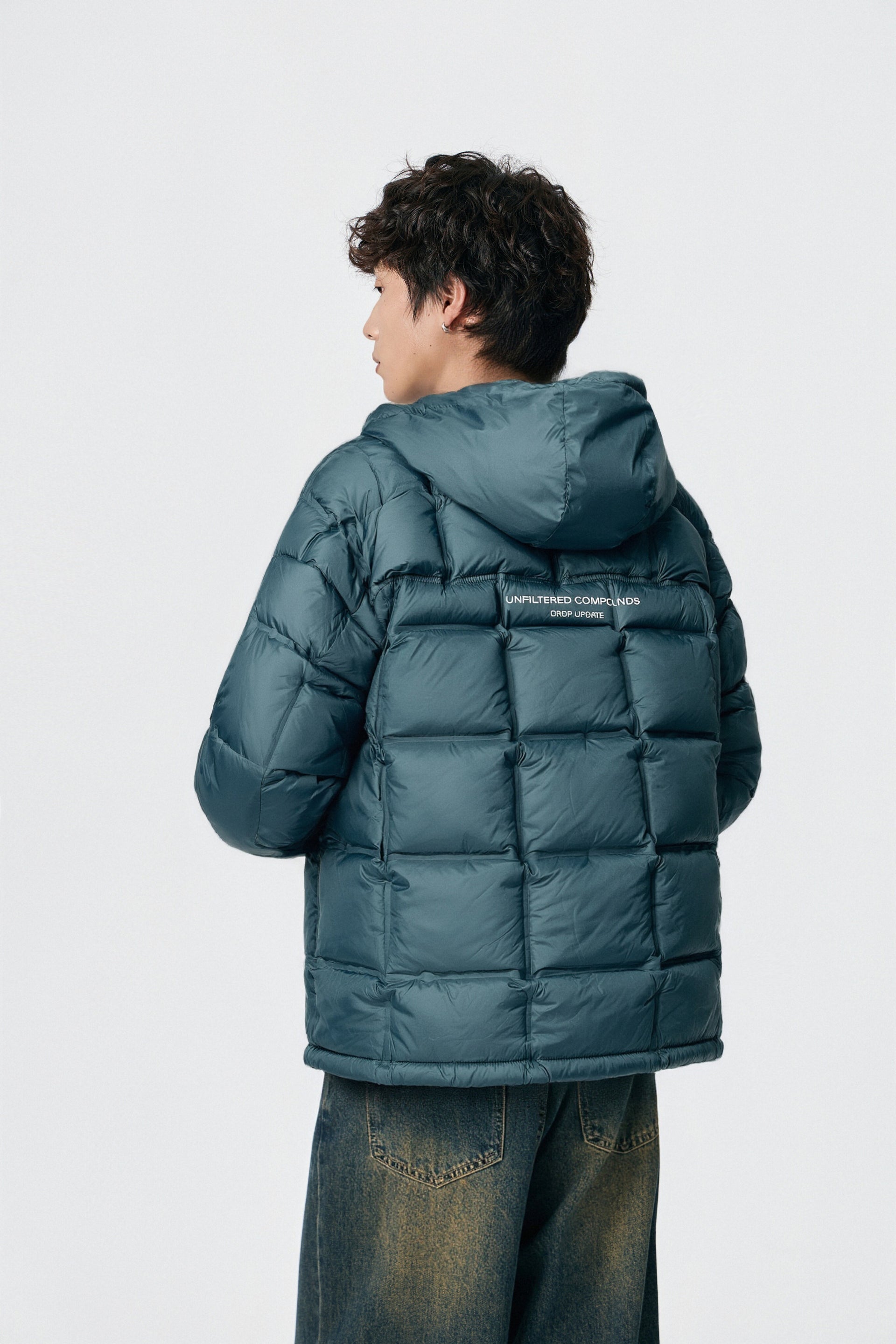 Arctic Teal Loft Puffer Hooded Jacket