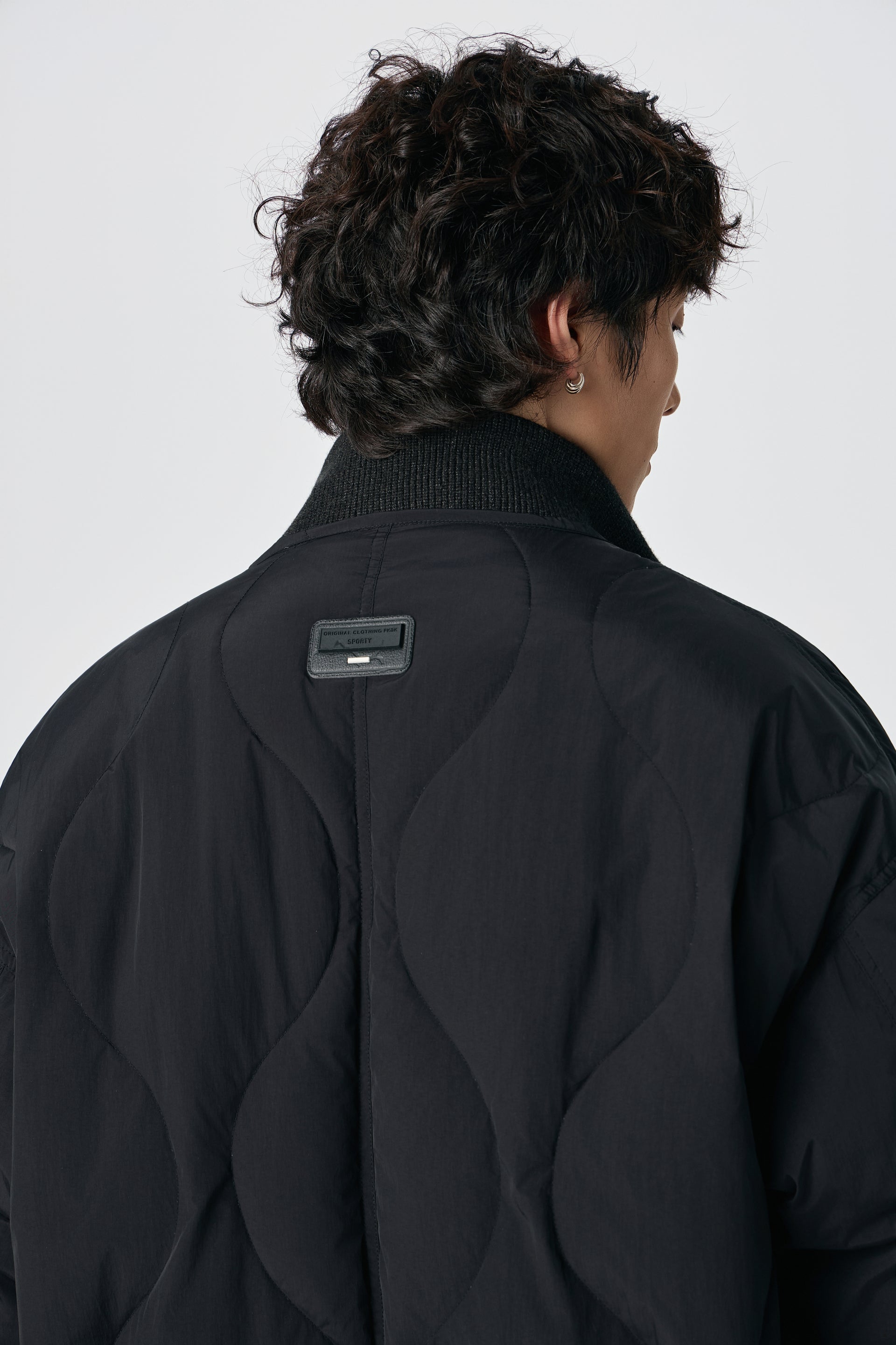 Jet Black Quilted Jacket