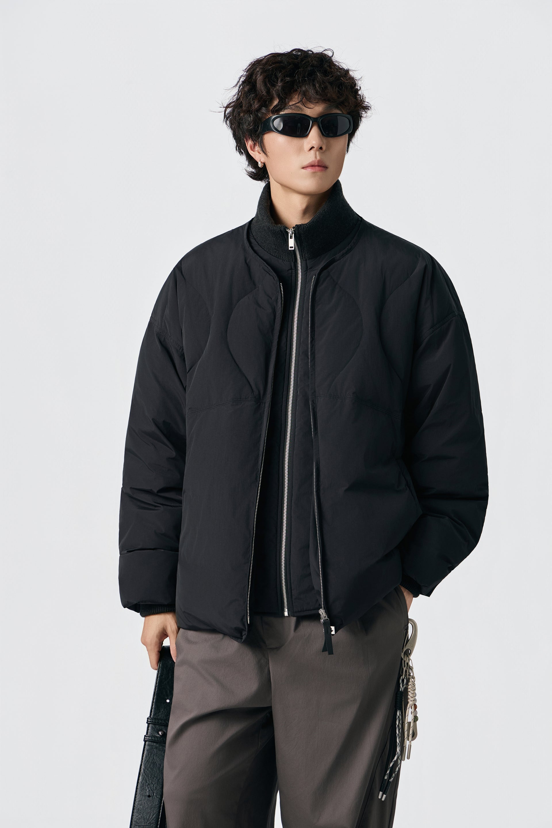 Jet Black Quilted Jacket