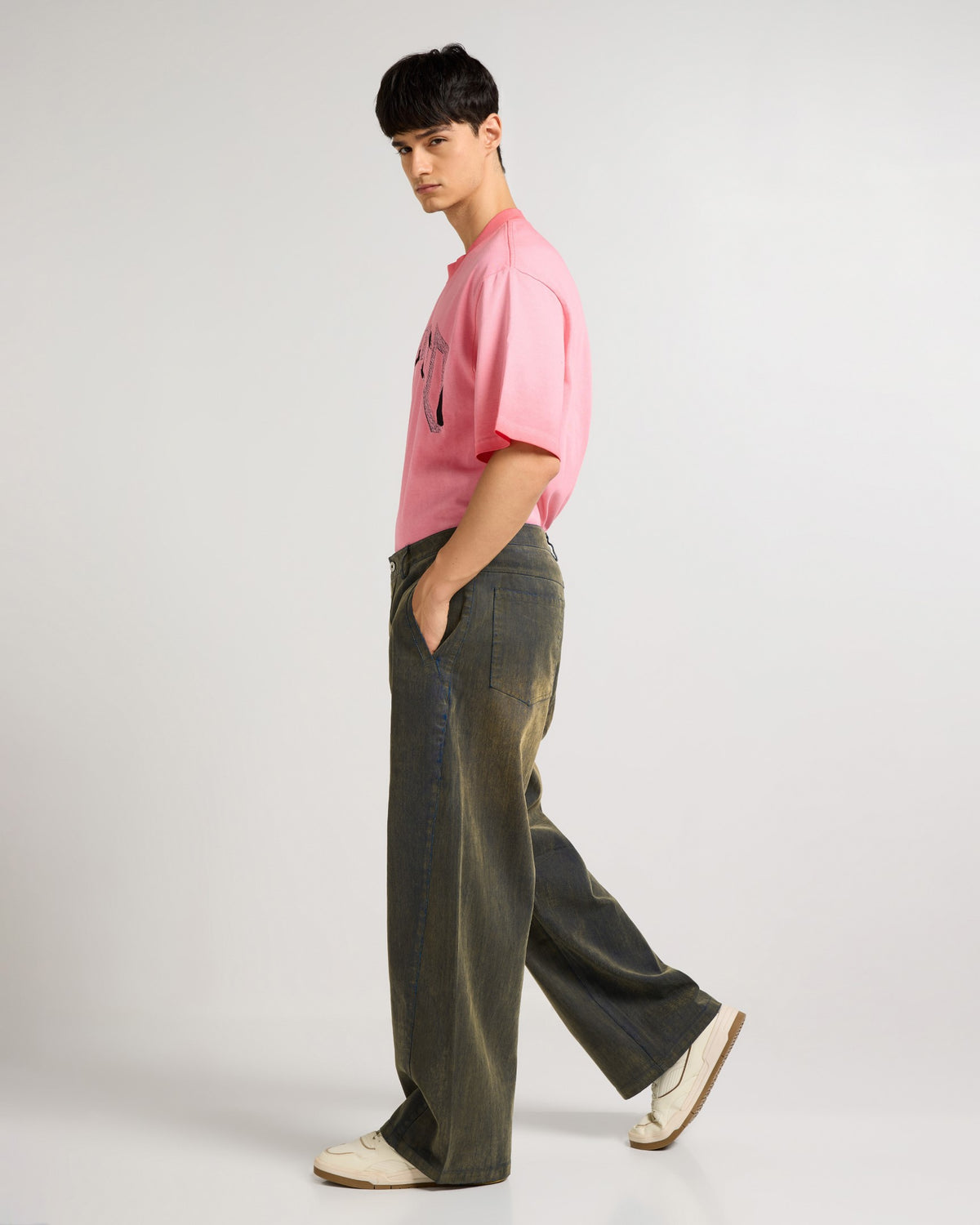 Textured Lattice Sage Green Pants