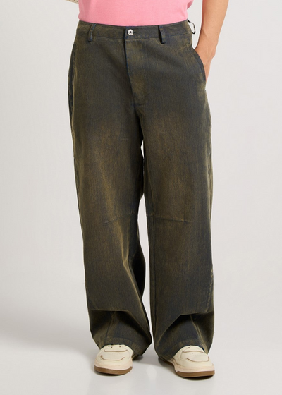 Textured Lattice Sage Green Pants
