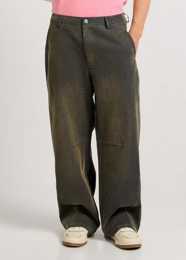 Textured Lattice Sage Green Pants
