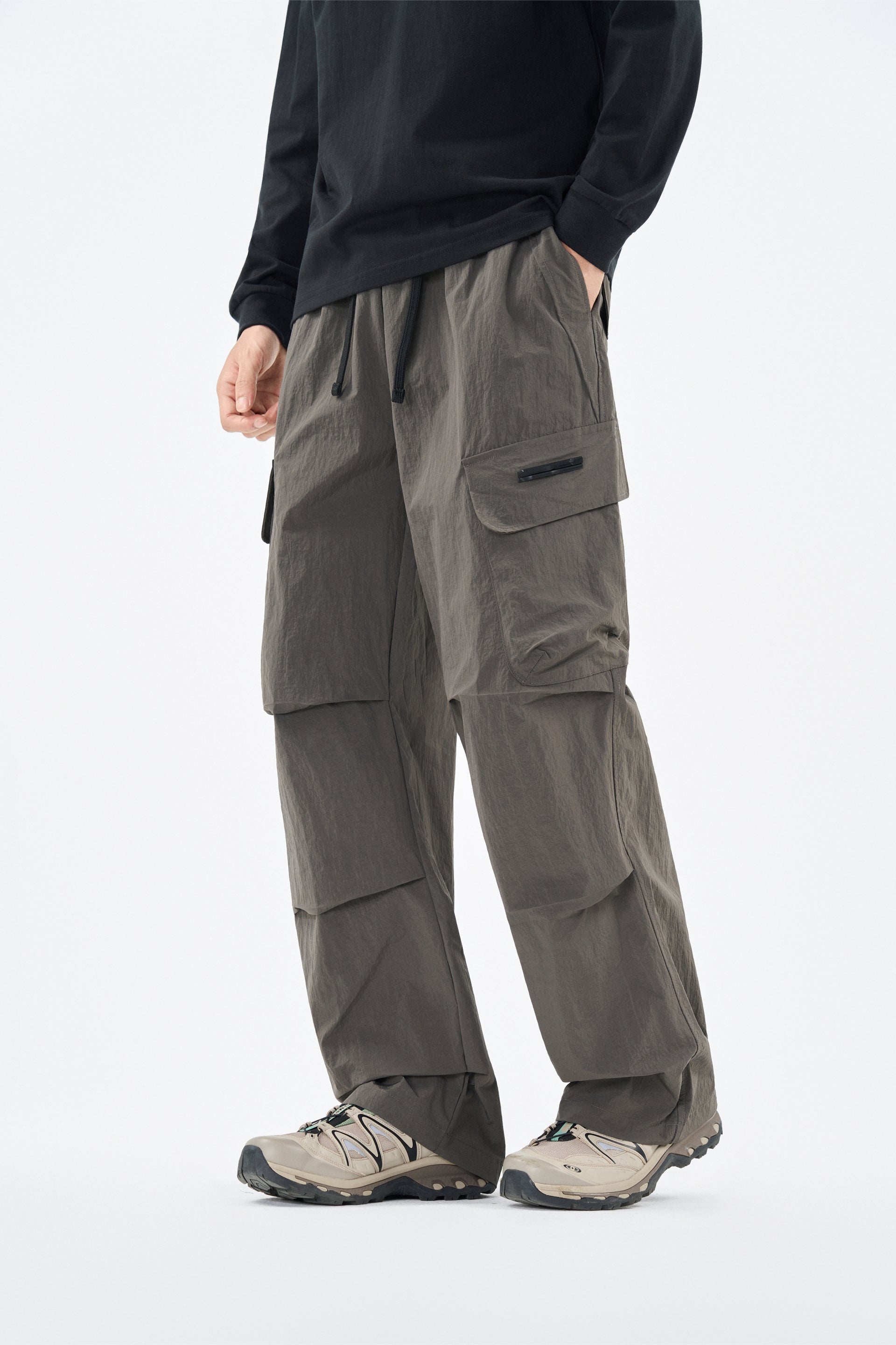 Ash Grey Utility Cargo Pants
