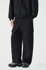 Jet Black Cargo Sweatpants Lifestyle view | Weezy