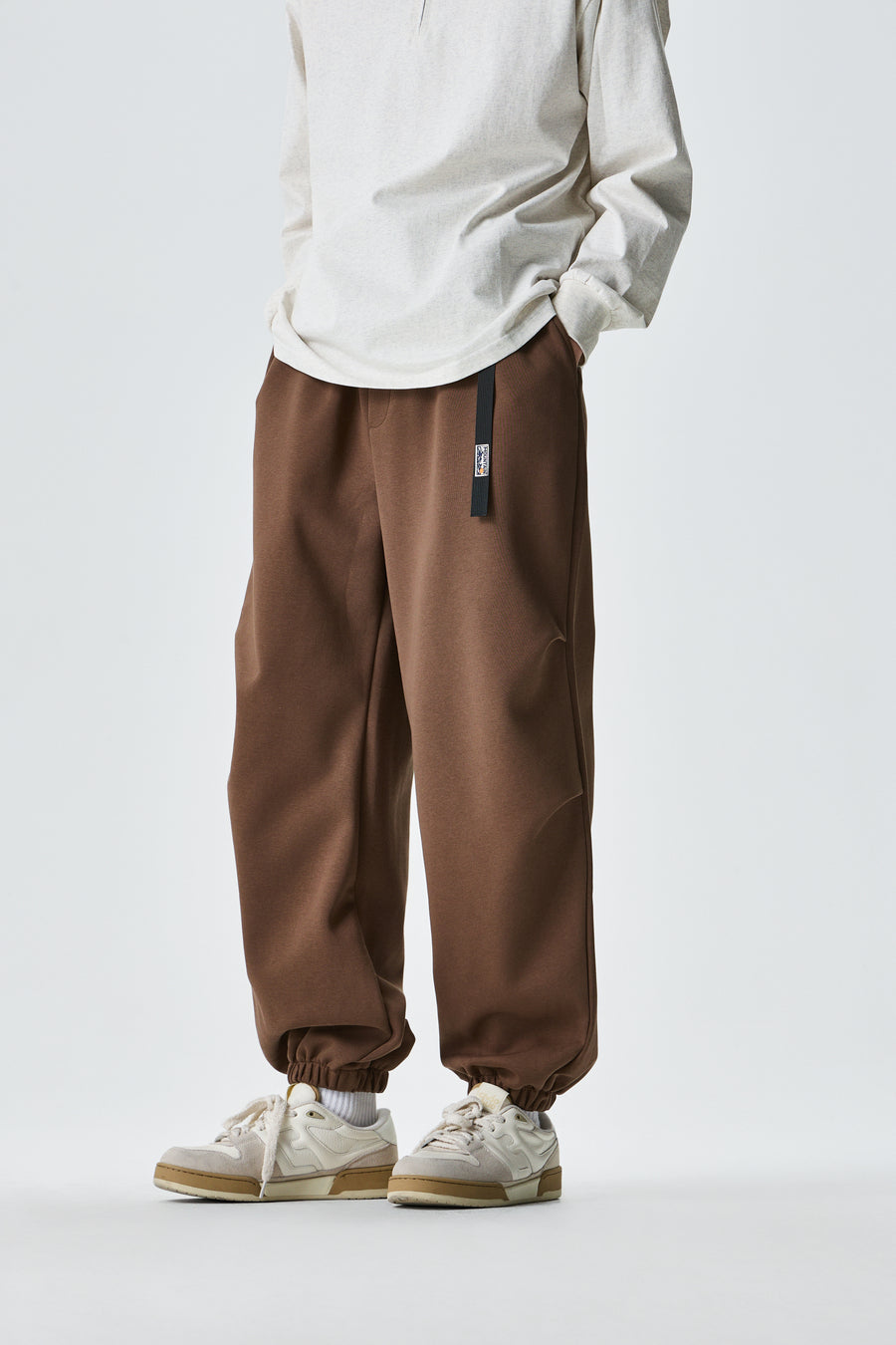Chocolate Brown Jogger Pants Lifestyle view | Weezy