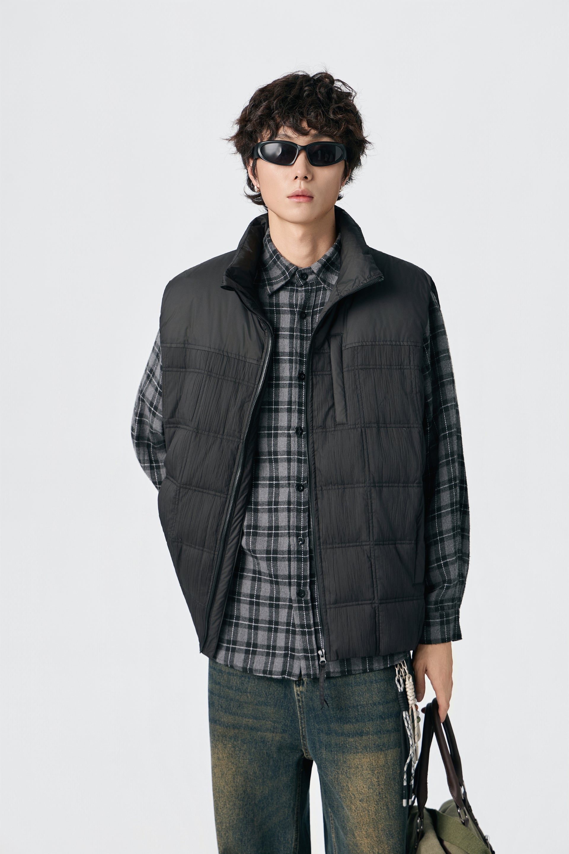 Black GridCore Puffer Vest