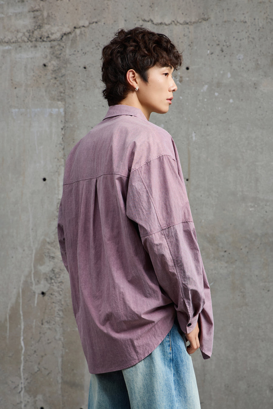 Acid Purple Printed Overshirt Detail view | Weezy