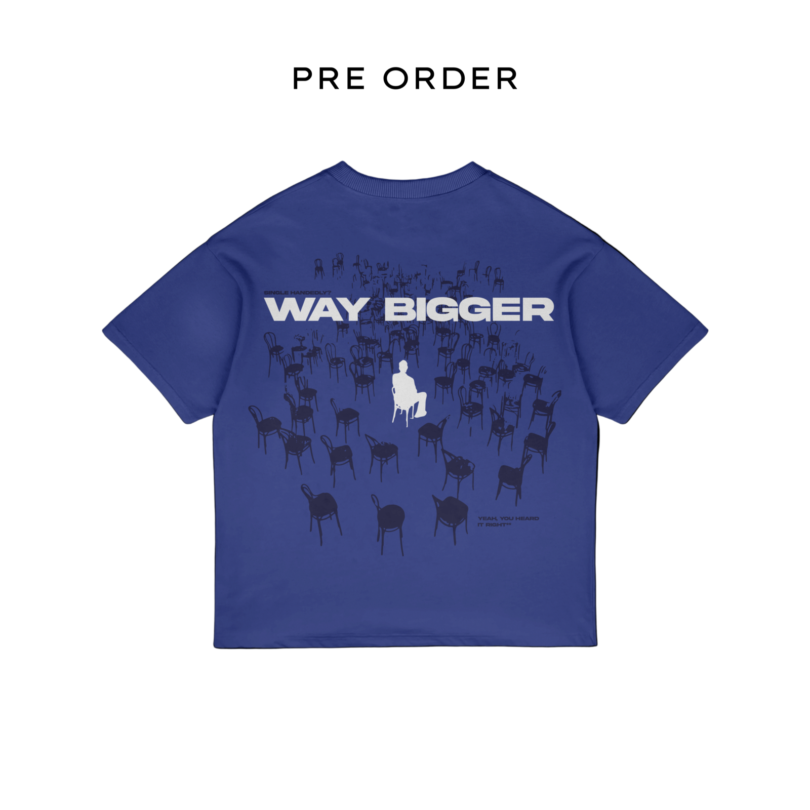 Premium Royal Blue Way Bigger Oversized T-shirt