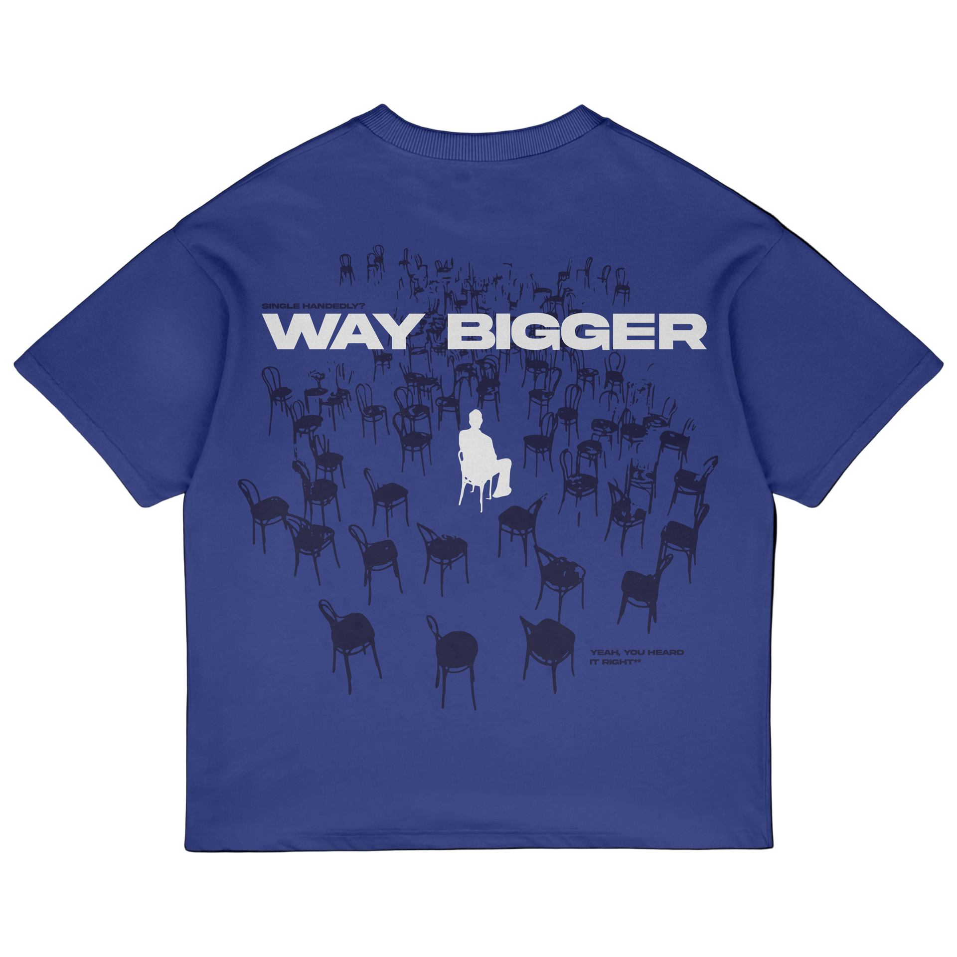 Premium Royal Blue Way Bigger Oversized T-shirt