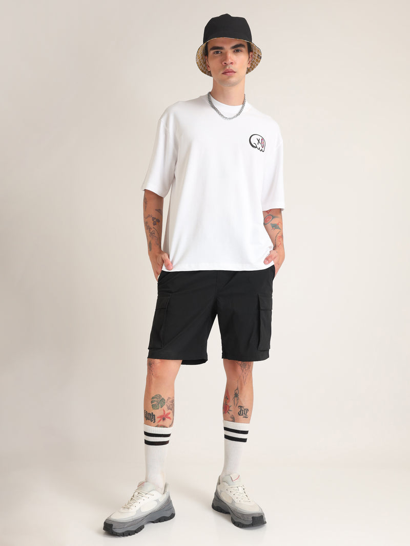 White Bamboozled Oversized T-Shirt Model view | Weezy
