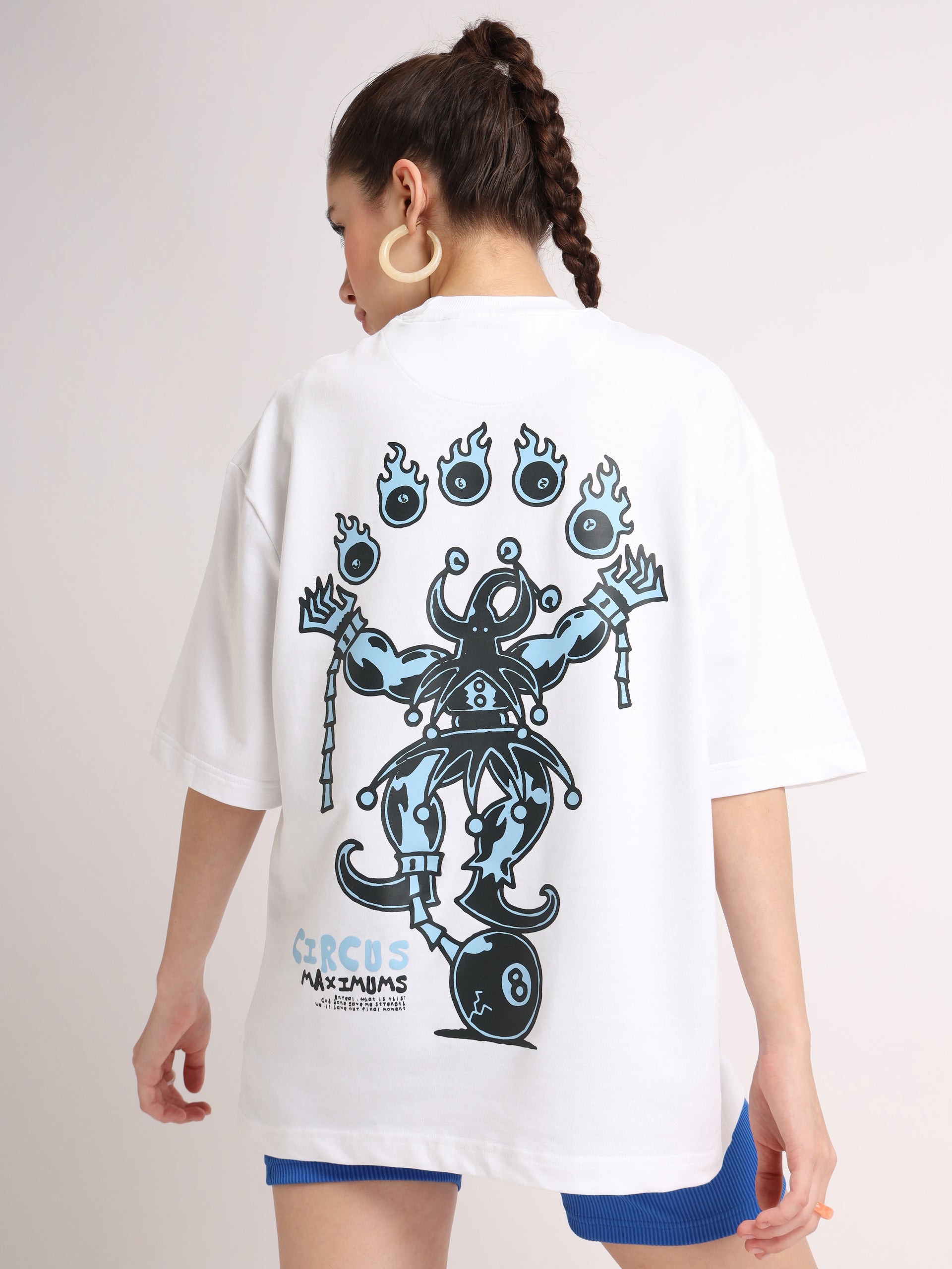 White Circus Maximus Oversized T-Shirt