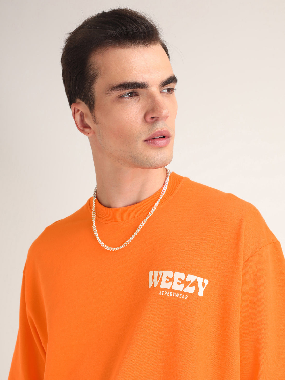 Neon Orange Change Is Constant Oversized T-Shirt