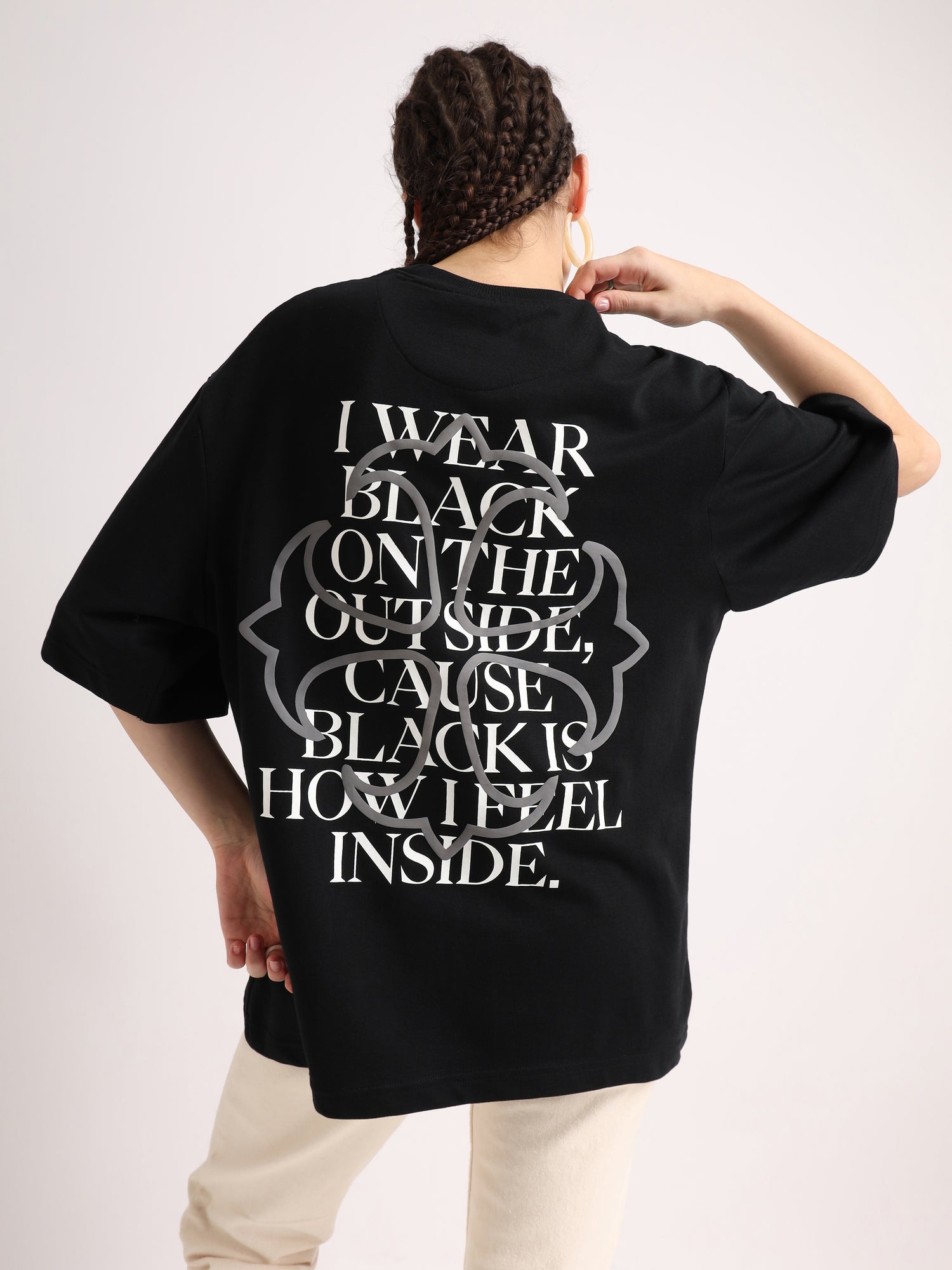 Jet Black Darkness Oversized T-Shirt