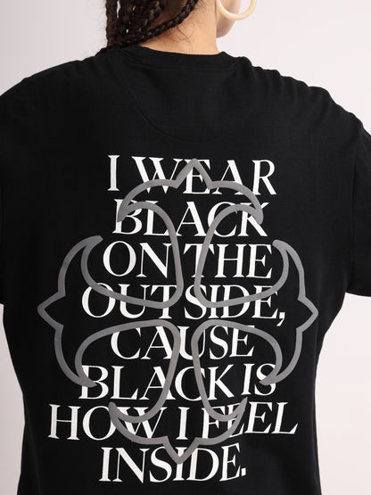 Jet Black Darkness Oversized T-Shirt