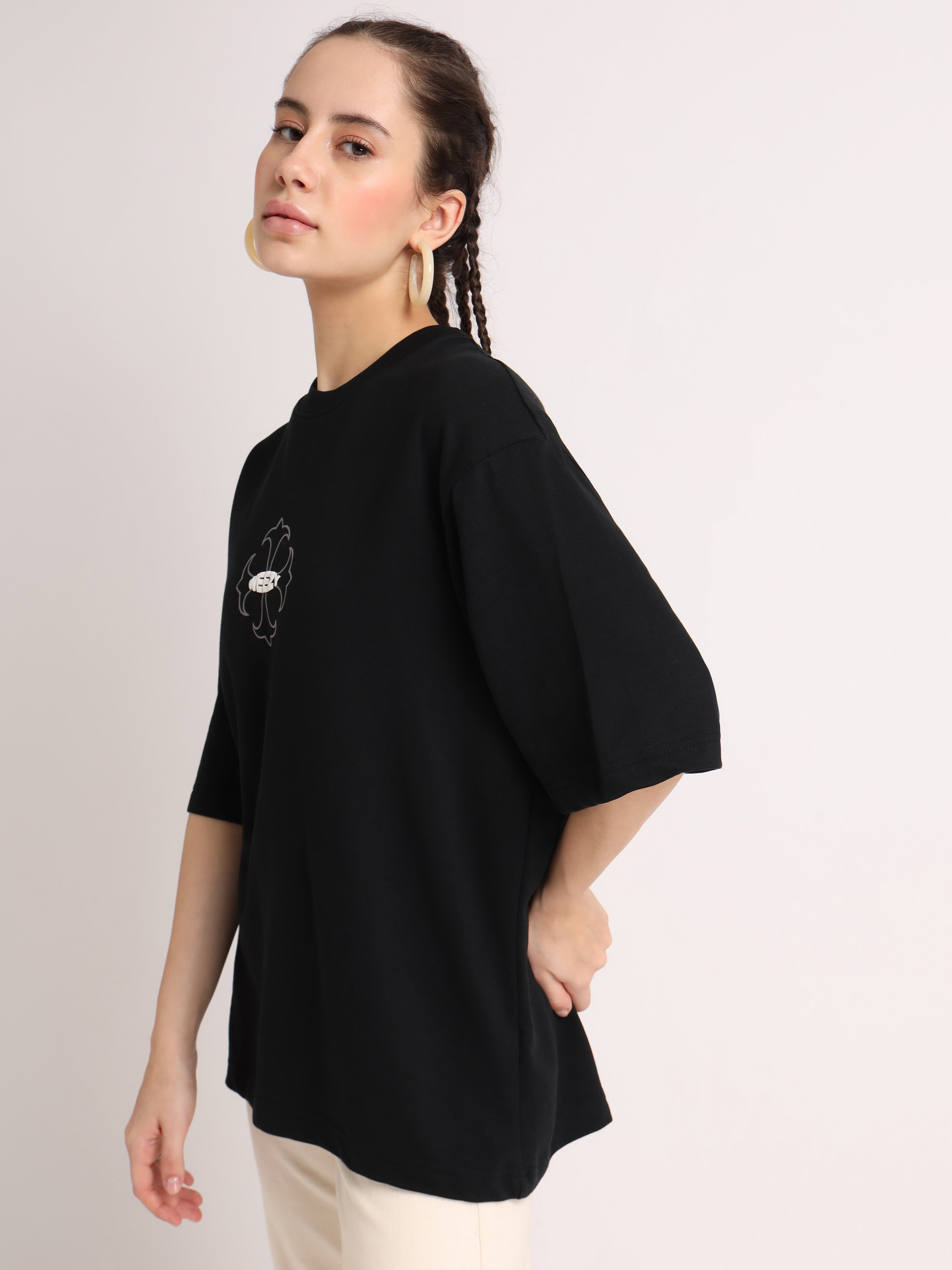 Jet Black Darkness Oversized T-Shirt