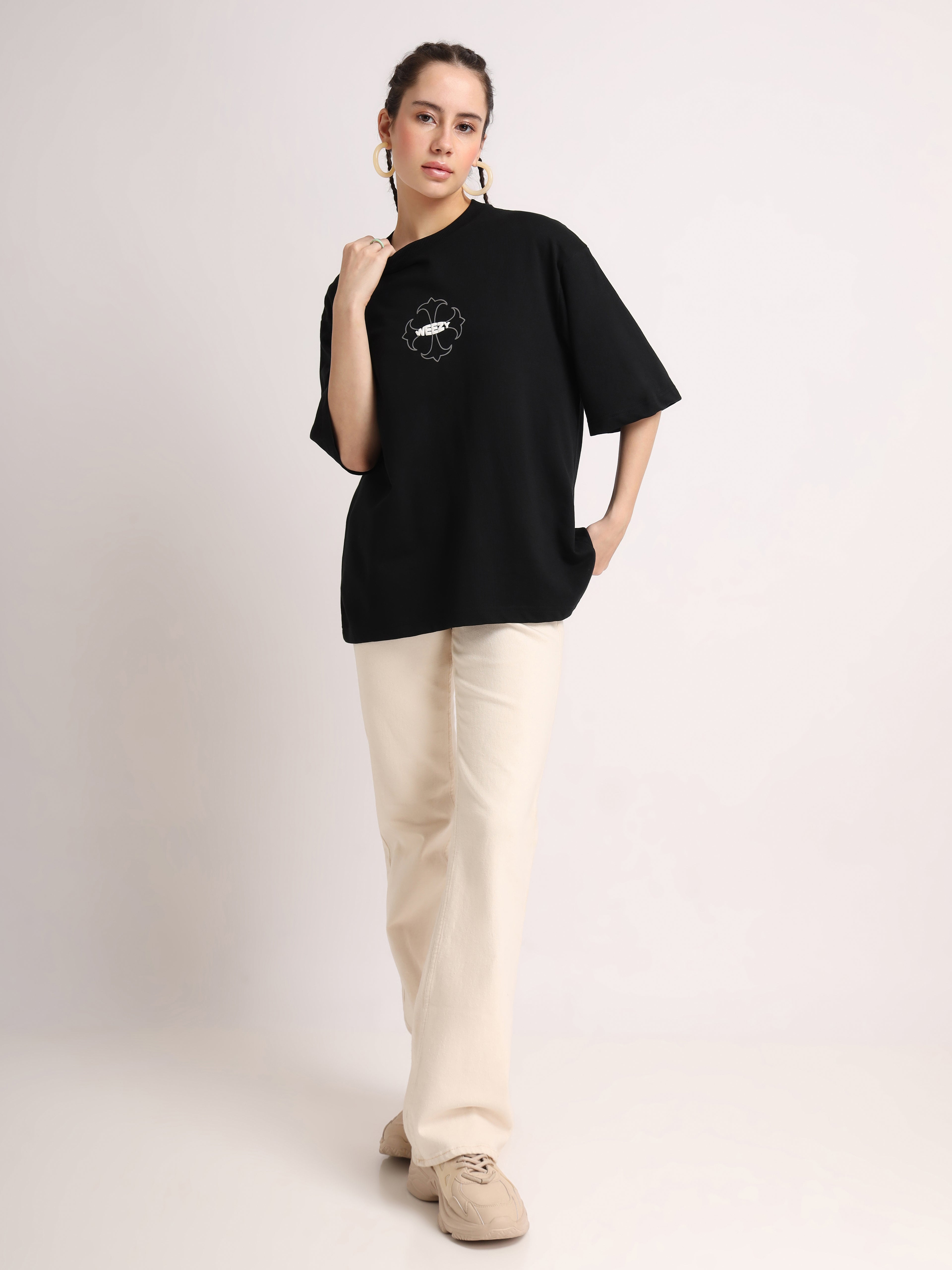 Jet Black Darkness Oversized T-Shirt