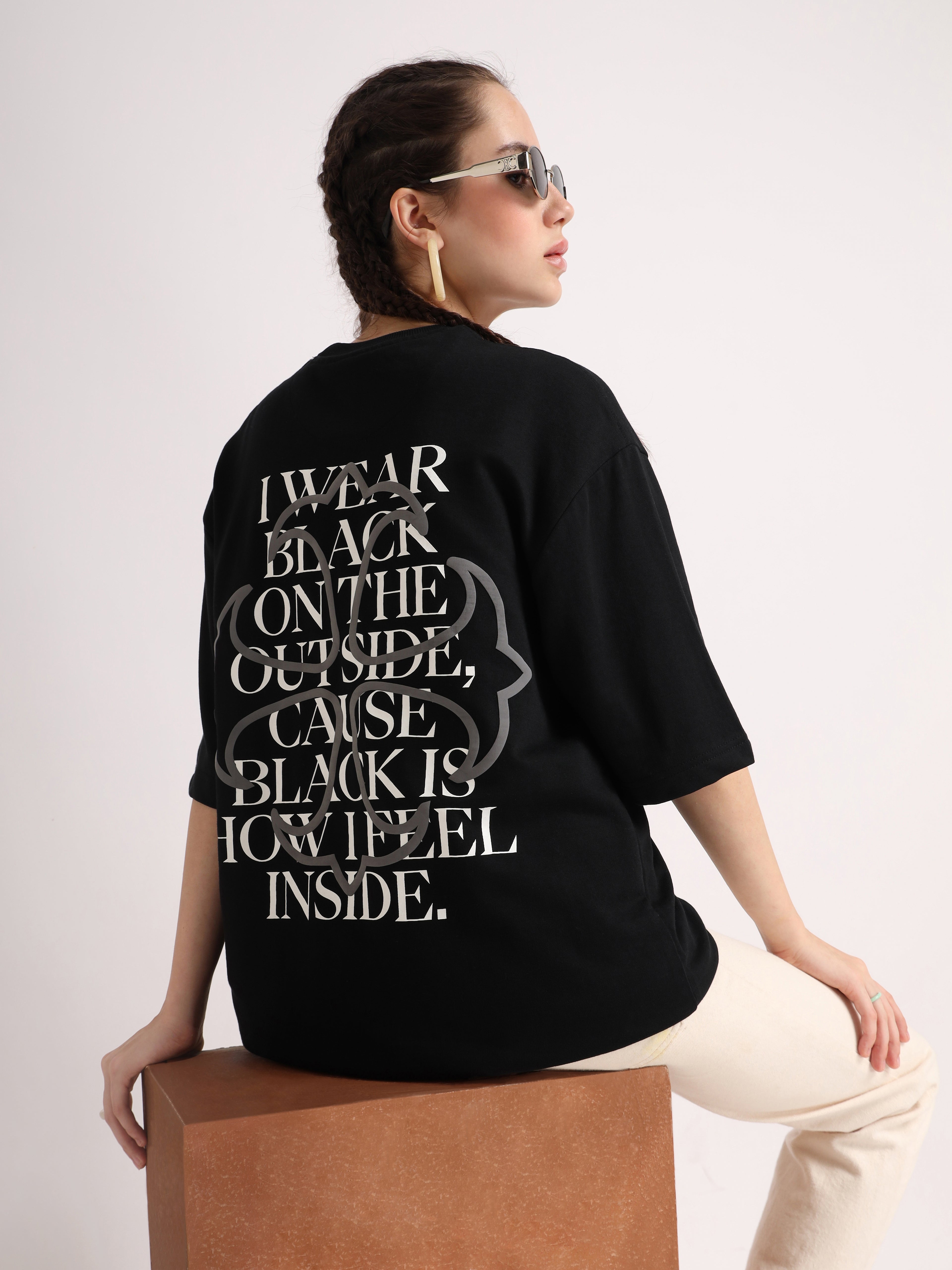 Jet Black Darkness Oversized T-Shirt