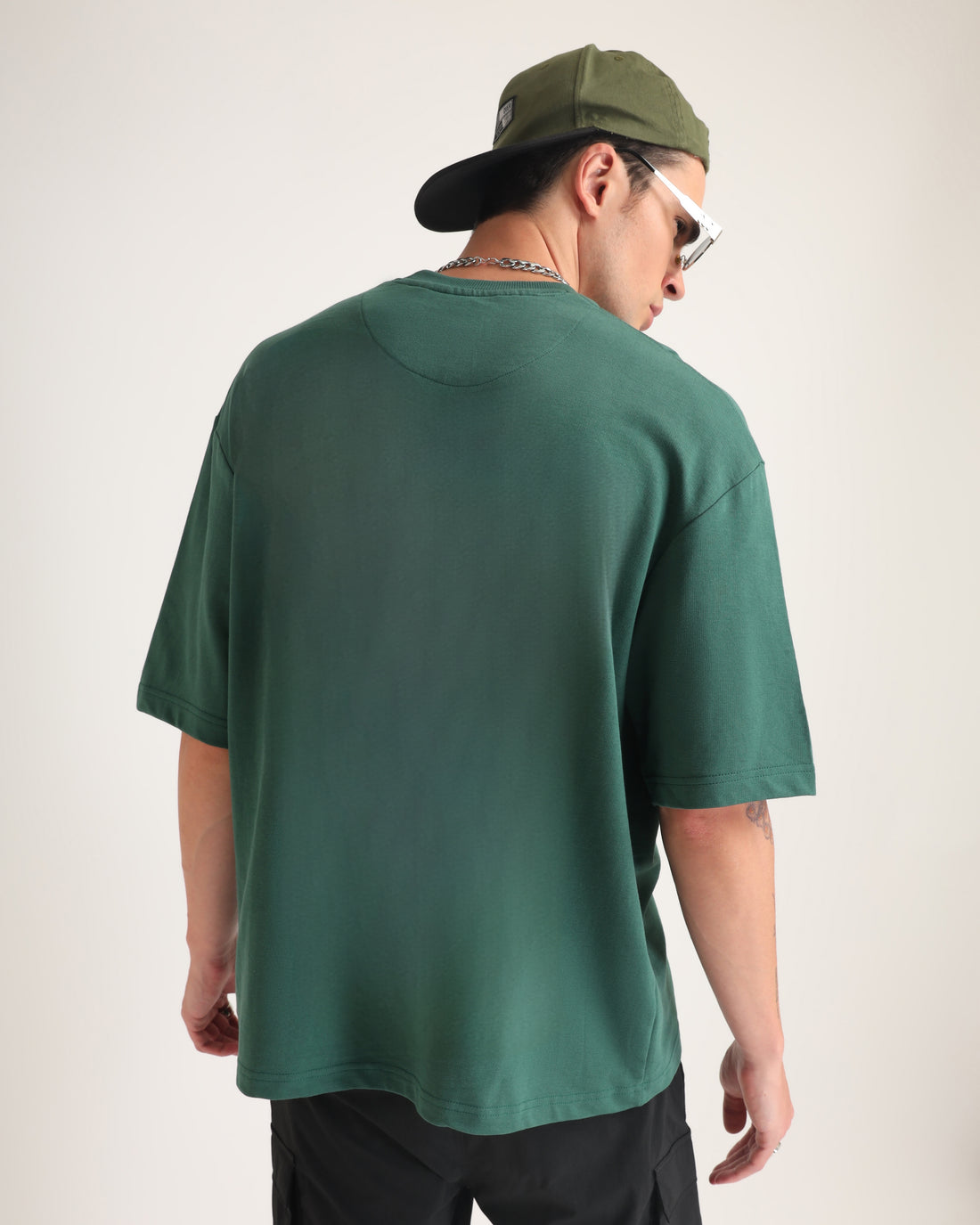 Emerald Green Premium Cotton Oversized T-shirt