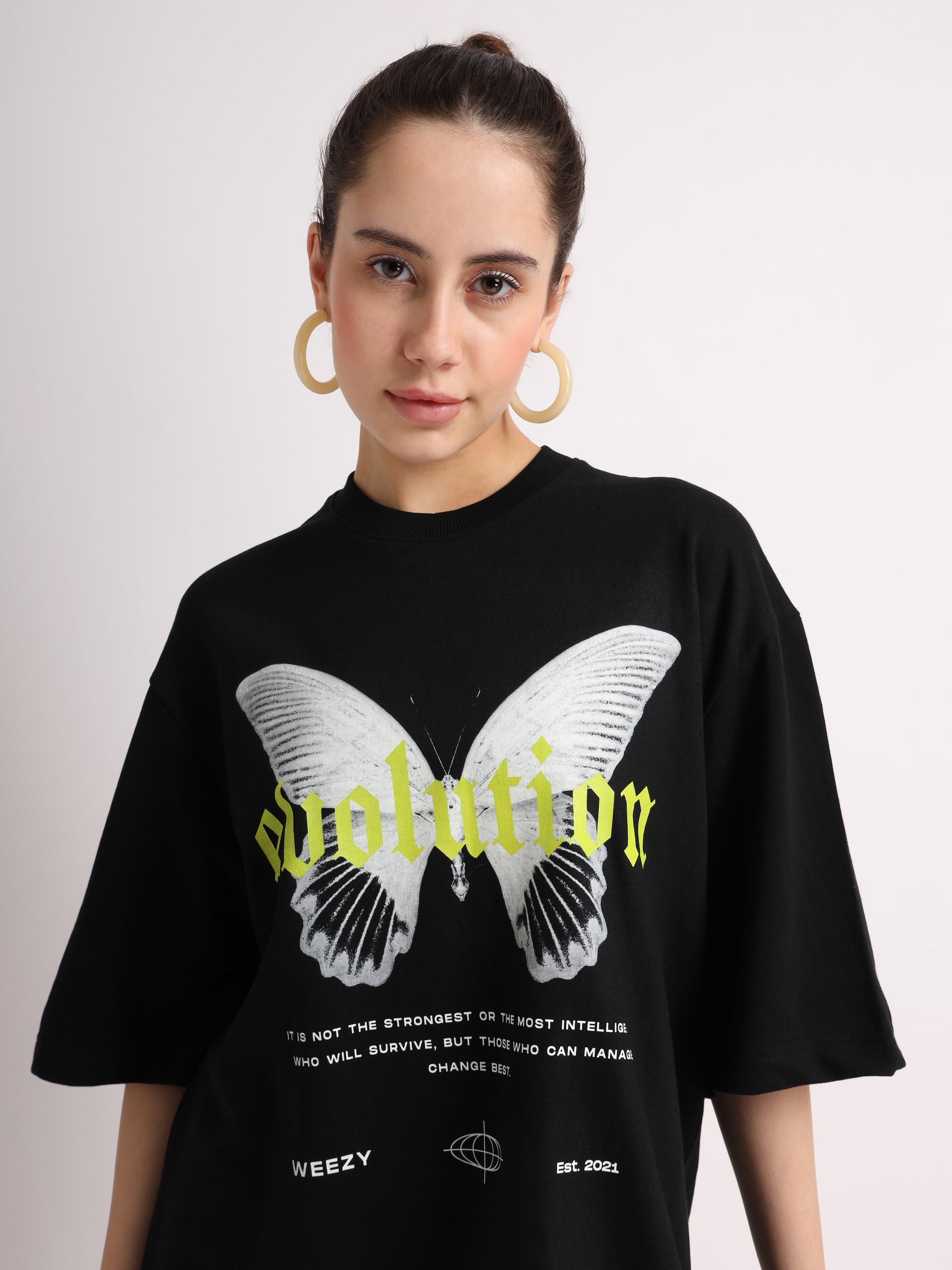 Jet Black Evolution Oversized T-Shirt