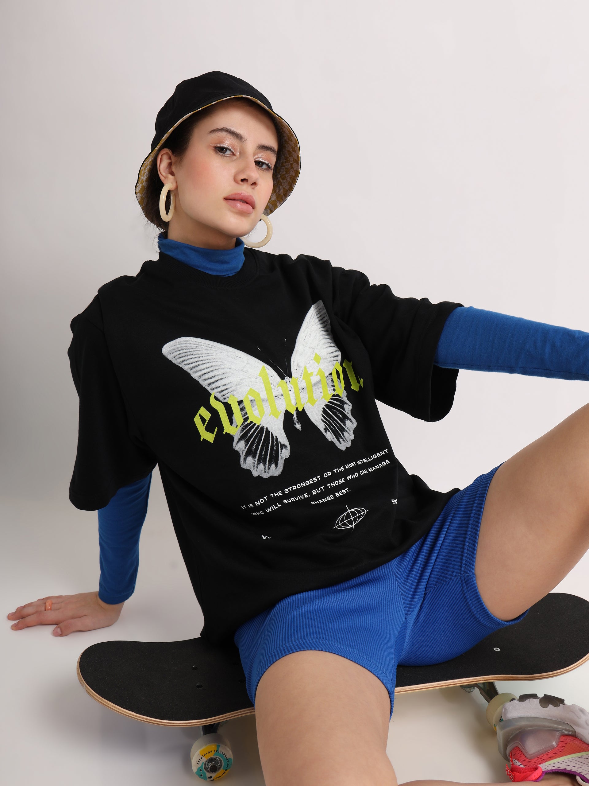 Jet Black Evolution Oversized T-Shirt