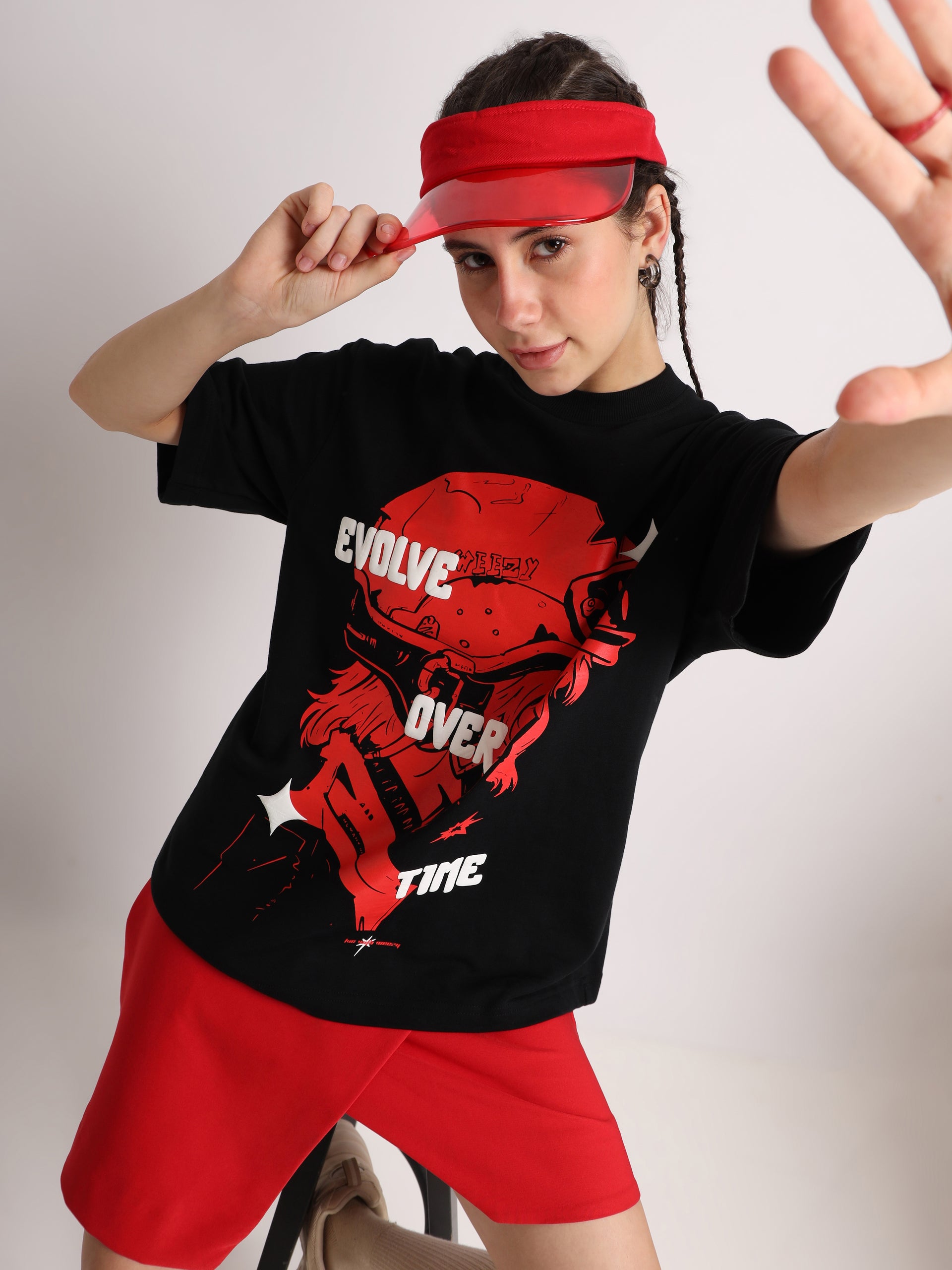 Jet Black Evolve With Weezy Oversized T-Shirt