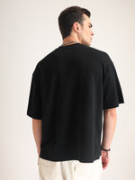 Jet Black Evolve Oversized T-Shirt Flat lay | Weezy