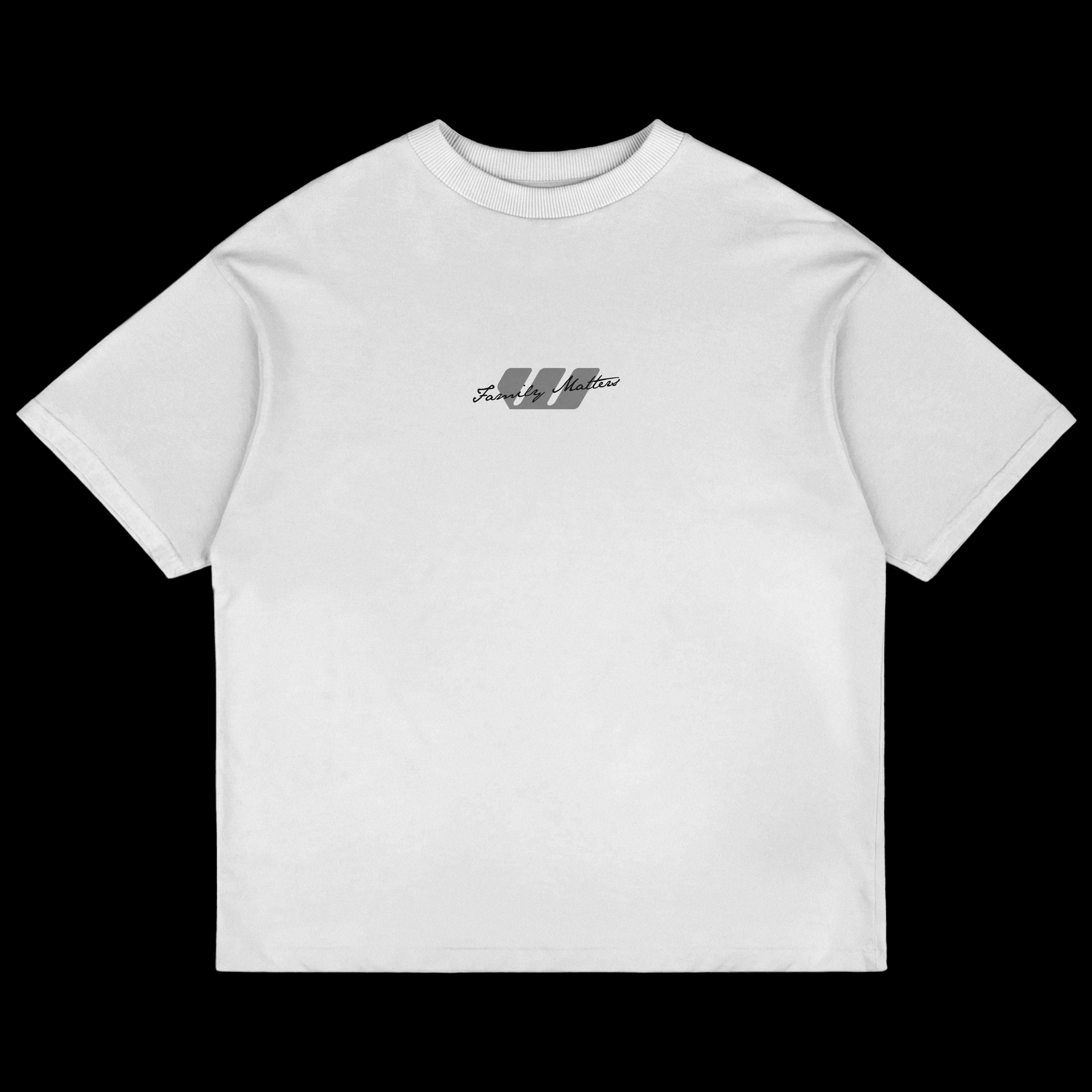 Premium White Family Matters Oversized T-shirt