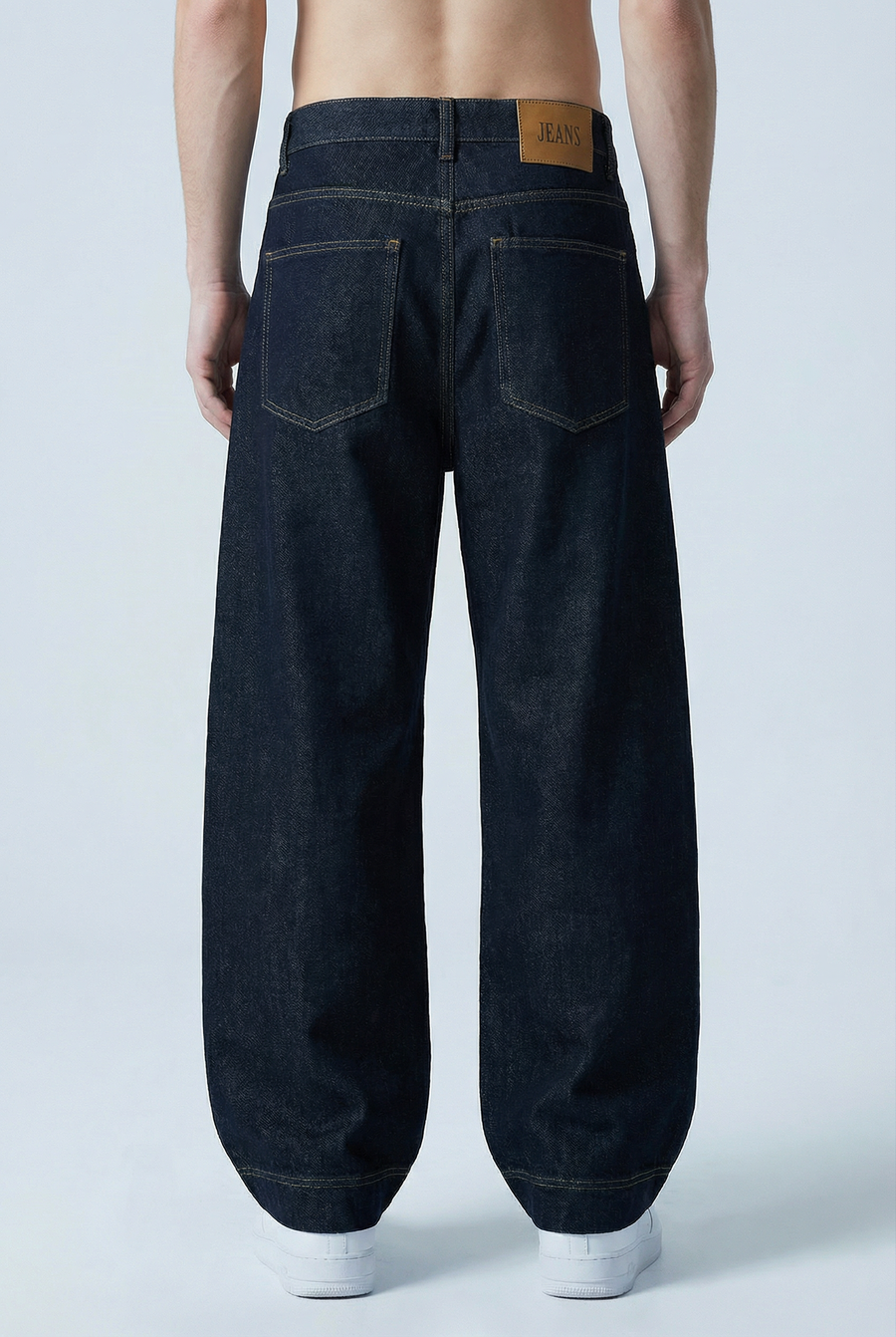 Midnight Grid Jeans Back view | Weezy