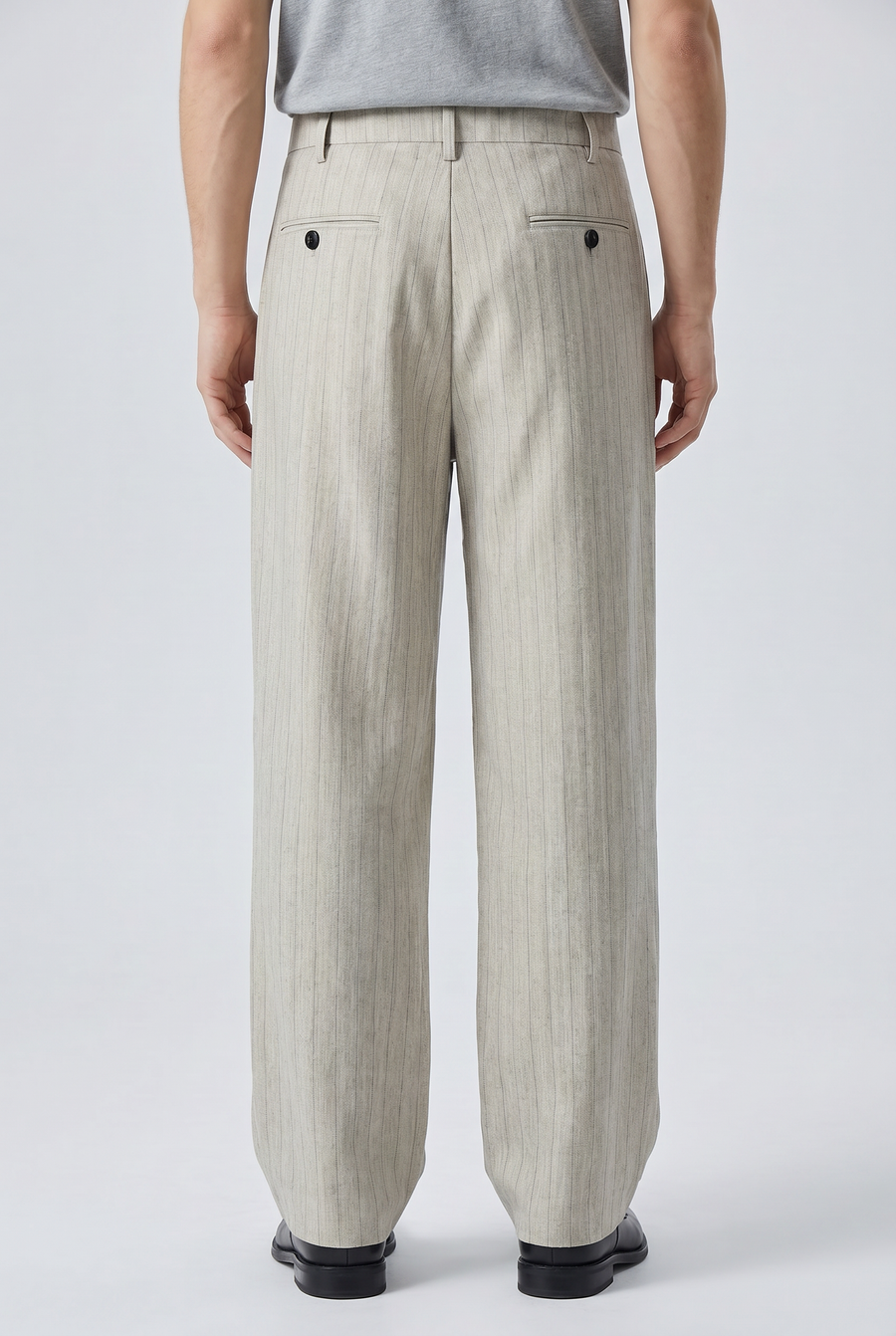 Stone Pleat Trousers Detail view | Weezy