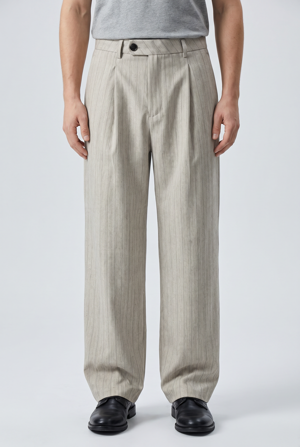 Stone Pleat Trousers