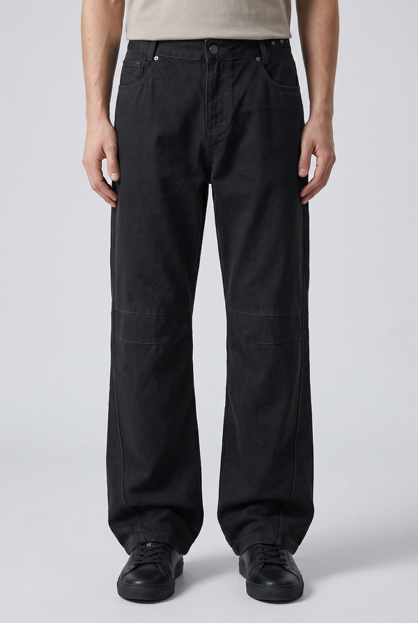 Noir Block Jeans Front view | Weezy